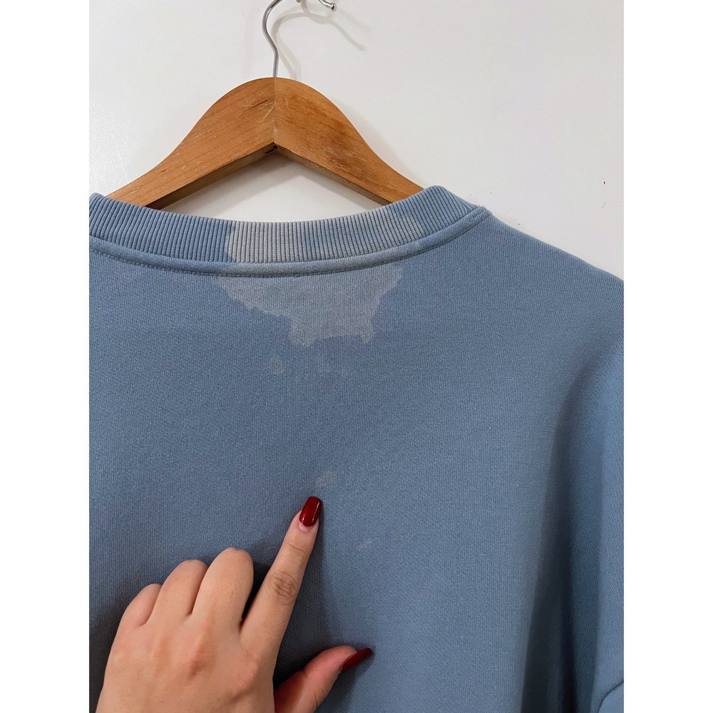 Alo Yoga Crewneck Sweatshirt Blue Relaxed Fit Logo Women's Size M - Picture 7 of 7